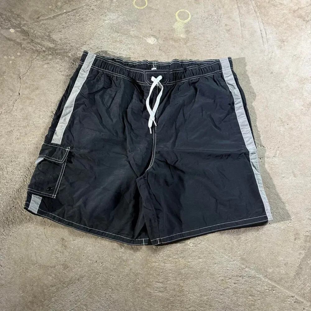 Y2K Black Merona Swim Trunks